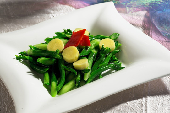 姜汁生炒芥兰 美食 家常菜