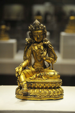 鎏金铜观音菩萨坐像