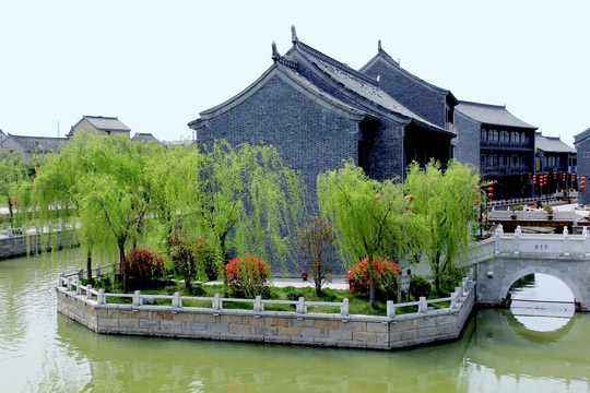 淮安河下古镇柳岸
