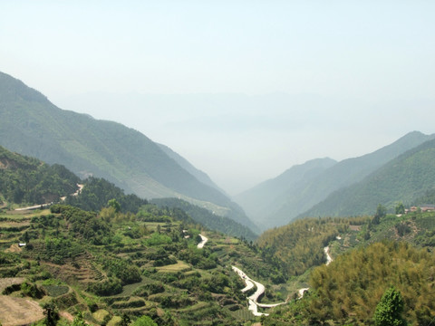 田野 松古田园 山沟 梯田