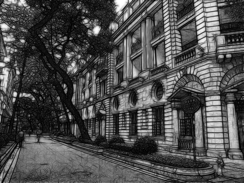 扫描风景画