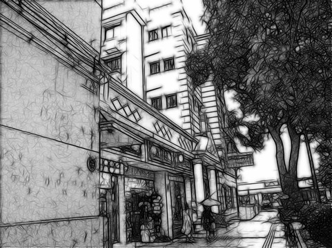 扫描风景画