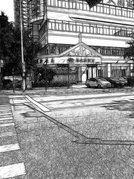 黑白装饰画