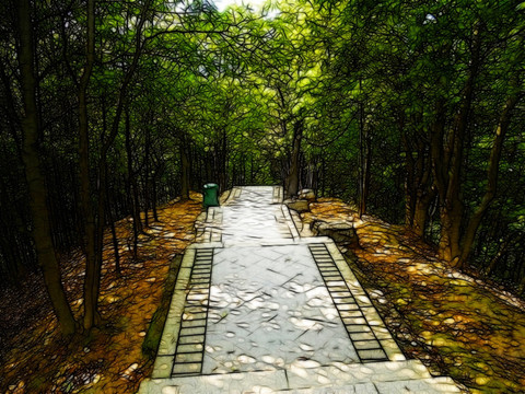 园林风景画