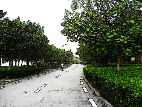 园林风景画