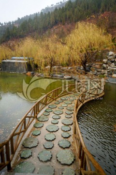 水塘景观桥