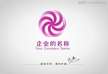 花卉logo 标志设计