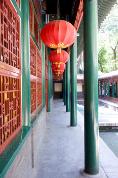 北京恭王府走廊