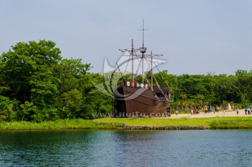 济州岛原生态公园 大帆船