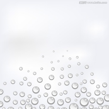 玻璃上的水珠泡泡 矢量图