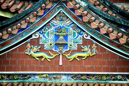 泉州寺庙装饰龙纹