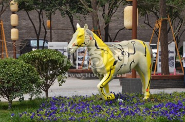 马雕塑 彩绘马雕塑