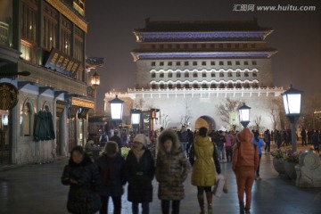 北京 大栅栏 夜景 旅游 景点