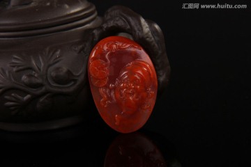 财神 南红玛瑙吊坠