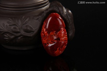 凤 南红玛瑙吊坠