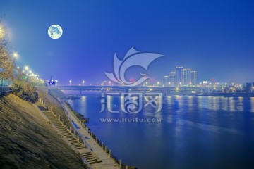 湘江夜景 湘江大桥夜景