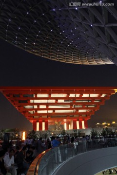 上海 世博园 展会 户外 夜景