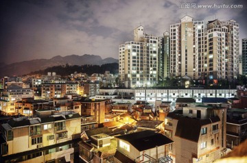 鸟瞰首尔 首尔夜景
