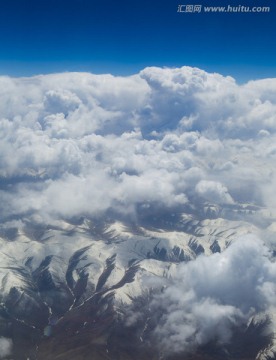 高原 雪山 航拍