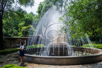 沈阳世博园朝鲜园 喷泉
