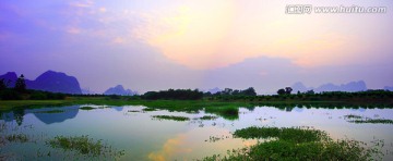 自然风景 黄昏湖泊