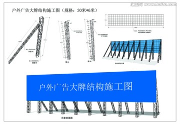 户外广告牌施工图