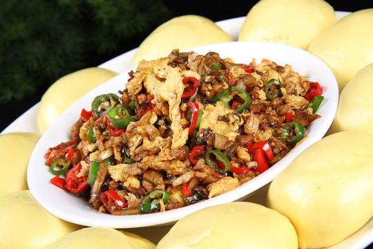 外婆菜炒松蛋