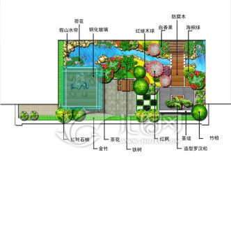 现代中式空中花园平面图