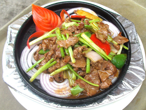 铁板驴肉