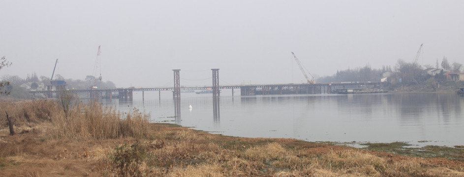 杭埠河大桥建设