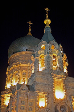 索菲亚教堂夜色