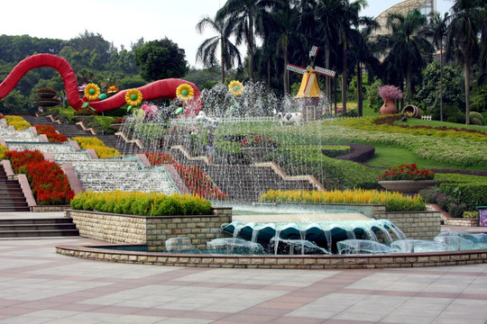 公园喷池
