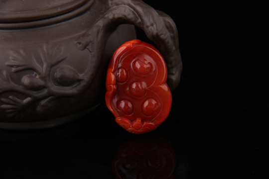 玉雕 连福