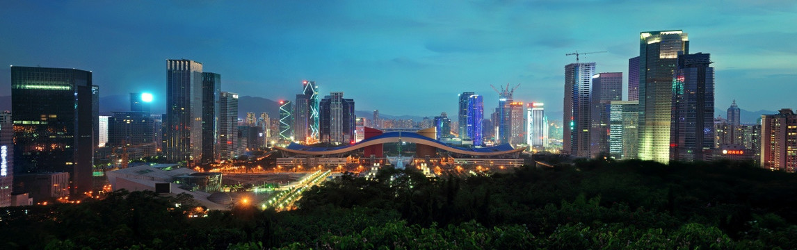 深圳市民中心广场夜景图