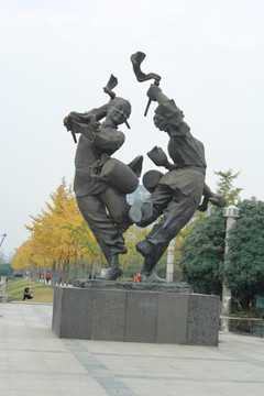 歌舞 雕像 广场 公园