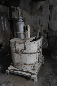 清朝消防压水机 清代消防器材