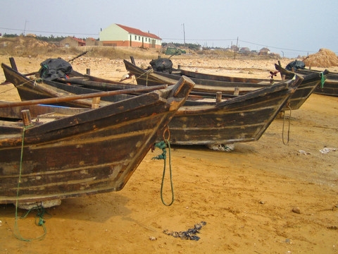 银沙滩 休渔渔船