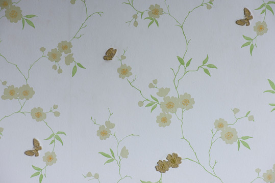 素色花卉壁纸图案