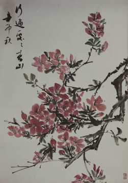 装饰画 国画 水墨 杜鹃花