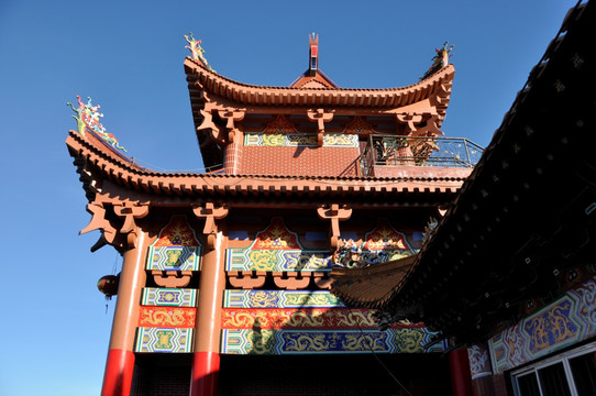 中式古典庙宇阁楼