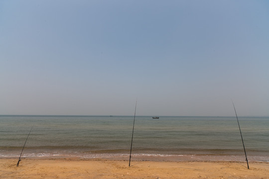 海边垂钓 钓鱼 渡假