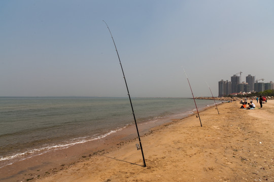 海边垂钓 钓鱼 渡假