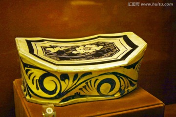 古代圆形陶瓷枕