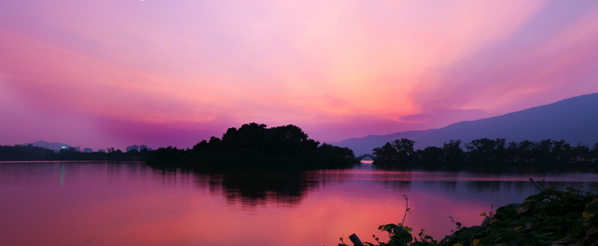 仙女湖黄昏全景图（特大、高清）