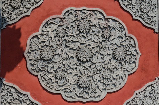 北京万寿寺砖雕图案 北京砖雕