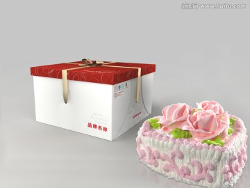 高档生日蛋糕包装盒展开图