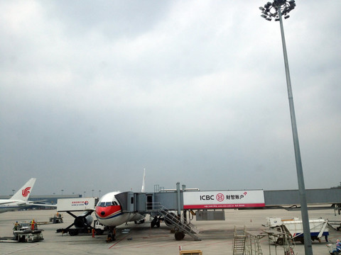 中国民航 飞机 停机坪 机场