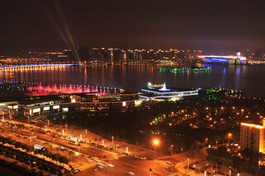 苏州金鸡湖夜景