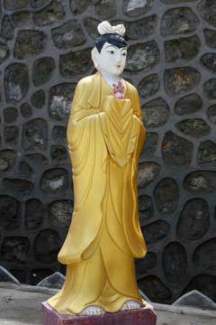 北京十渡乐佛寺童子像