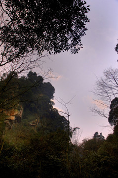 天台山西川绝壁